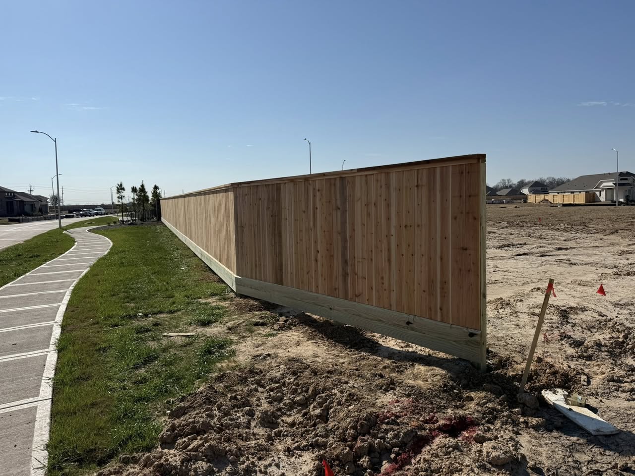 Commercial wood fence