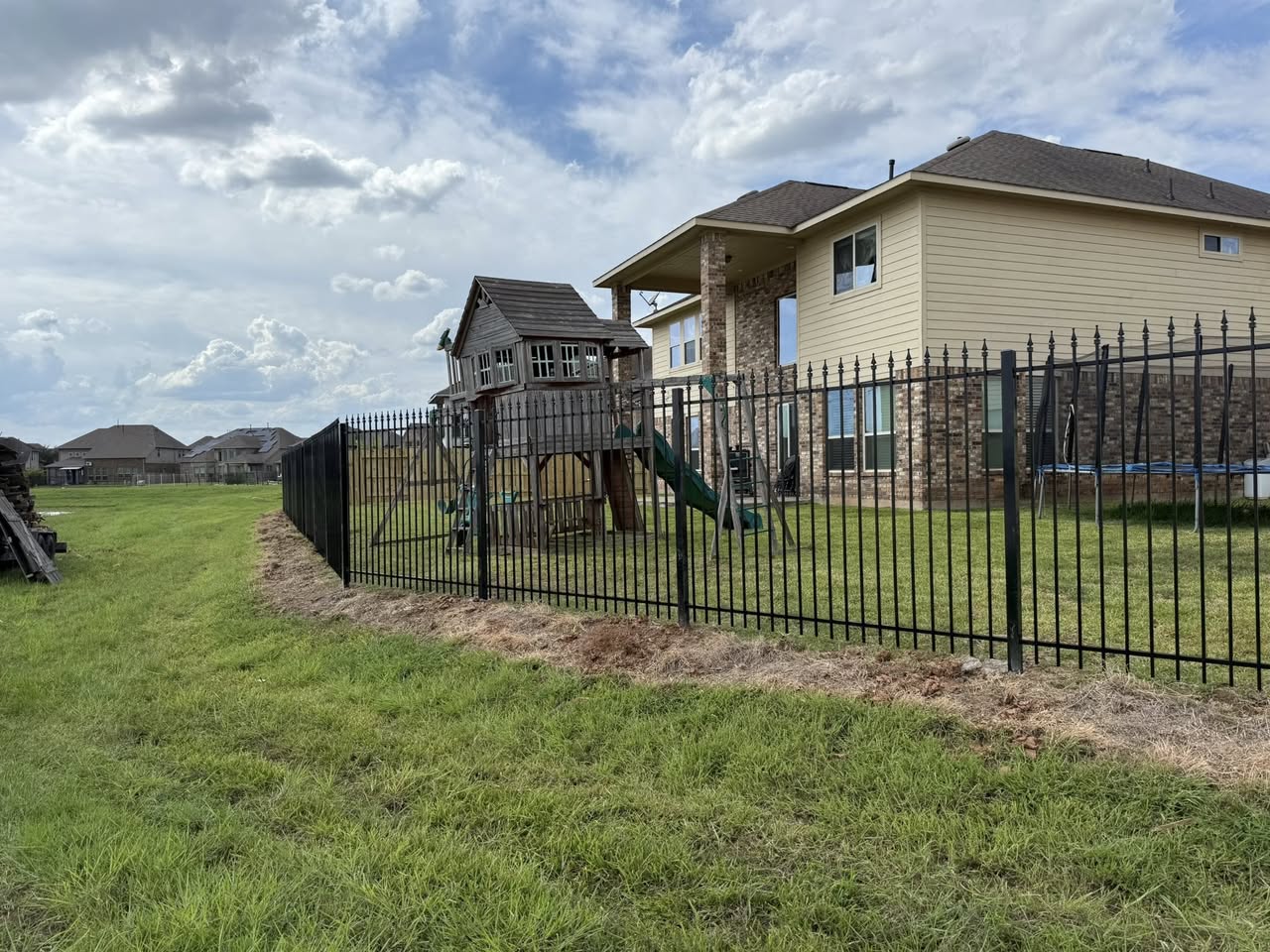 Ornamental iron fence