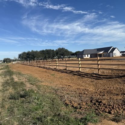 Split rail fence